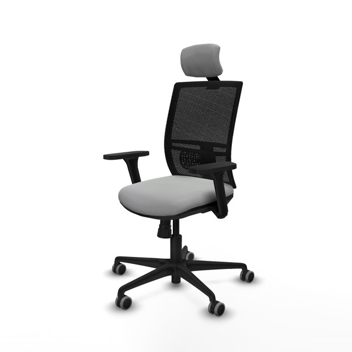 PIQUERAS Y CRESPO Silla de oficina Yunquera con mecanismo Sincro, Gris claro y Negro PIQUERAS Y CRESPO Silla de oficina Yunquera con mecanismo Sincro, Gris claro y Negro