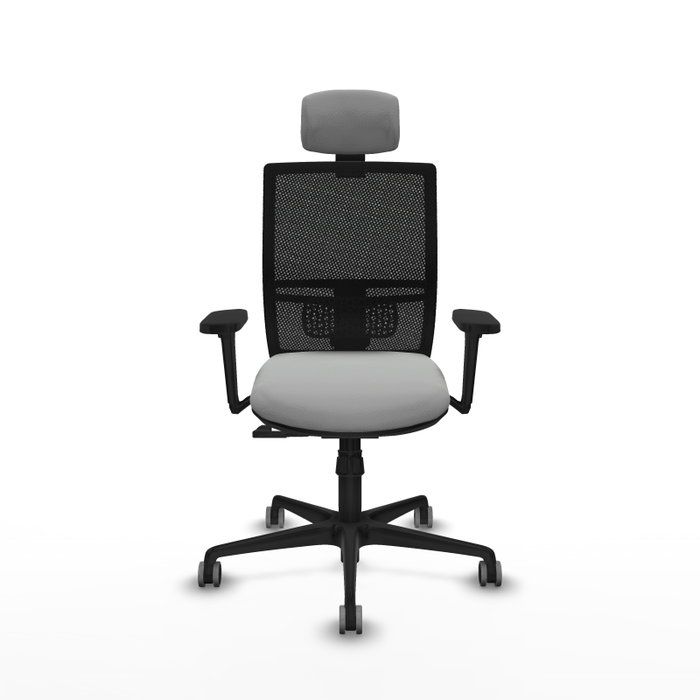 PIQUERAS Y CRESPO Silla de oficina Yunquera con mecanismo Sincro, Gris claro y Negro PIQUERAS Y CRESPO Silla de oficina Yunquera con mecanismo Sincro, Gris claro y Negro