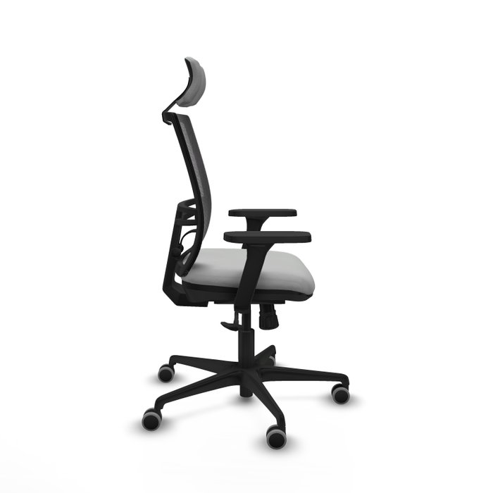 PIQUERAS Y CRESPO Silla de oficina Yunquera con mecanismo Sincro, Gris claro y Negro PIQUERAS Y CRESPO Silla de oficina Yunquera con mecanismo Sincro, Gris claro y Negro
