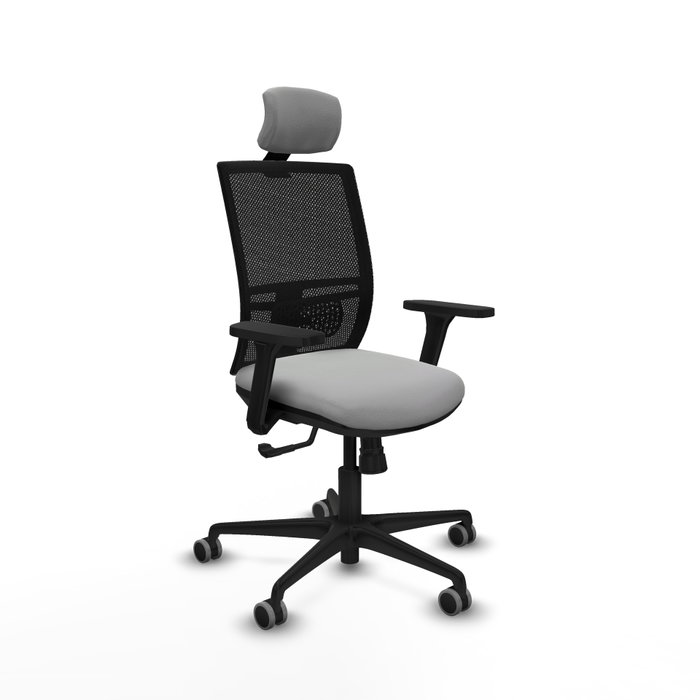PIQUERAS Y CRESPO Silla de oficina Yunquera con mecanismo Sincro, Gris claro y Negro PIQUERAS Y CRESPO Silla de oficina Yunquera con mecanismo Sincro, Gris claro y Negro