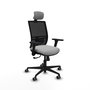 PIQUERAS Y CRESPO Silla de oficina Yunquera con mecanismo Sincro, Gris claro y Negro
