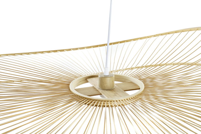 DKD Home Decor Lámpara Techo Bambú Natural 100 x 100 x 25 cm DKD Home Decor Lámpara Techo Bambú Natural 100 x 100 x 25 cm