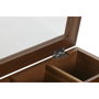 DKD Home Decor Caja de Infusiones de Acacia y Cristal, 7 Compartimentos