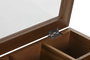 DKD Home Decor Caja de Infusiones de Acacia y Cristal, 7 Compartimentos
