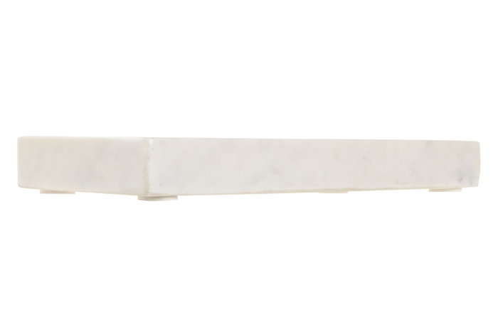 DKD Home Decor Bandeja Marmol 2025 Glam Blanco Dorado 15 x 3.8 x 30.5 cm