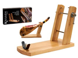 Kinvara Jamonero Doble Brazo Madera de Pino Natural