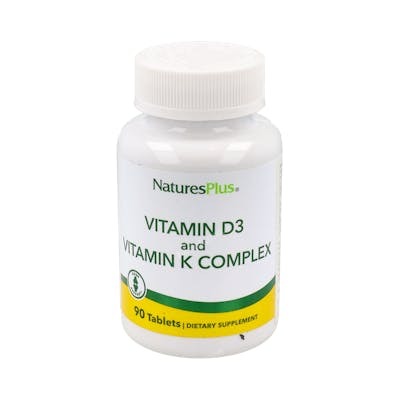 NATURES PLUS Vitamina D3 2500 UI + Vitamina K2 120 µg (90 comprimidos)