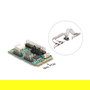 DeLOCK 95277 Mini PCI Express a PCIe Full-Size Adaptador de Tarjeta Interno con 1 Puerto Paralelo y 2 Puertos Seriell RS-232 (Verde)