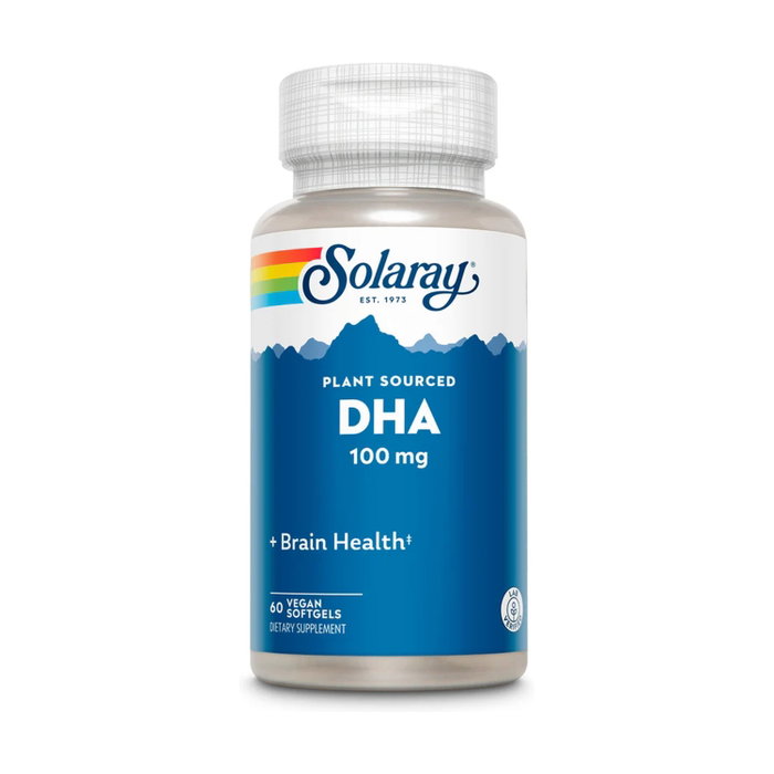 Solaray DHA Neuromins 100mg 30 Cápsulas Vegetales - Ácido DHA Vegano de Microalgas Solaray DHA Neuromins 100mg 30 Cápsulas Vegetales - Ácido DHA Vegano de Microalgas