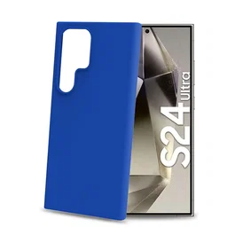 Celly CROMO1067BL Funda de TPU Suave, Azul, para Samsung Galaxy S24 Ultra 5G (6.8")