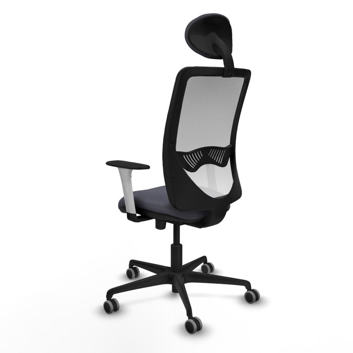PIQUERAS Y CRESPO Silla de oficina Zulema Gris y Blanca con Mecanismo Sincro/Traslack