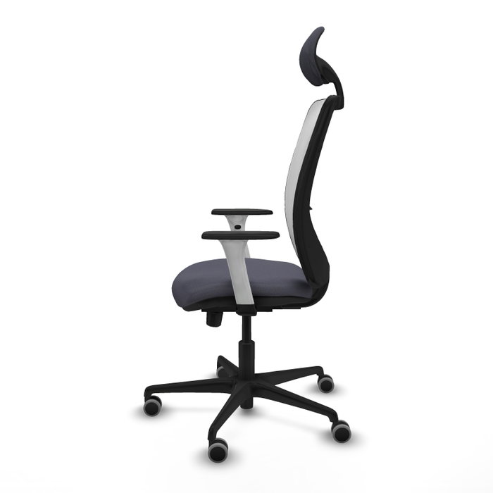 PIQUERAS Y CRESPO Silla de oficina Zulema Gris y Blanca con Mecanismo Sincro/Traslack