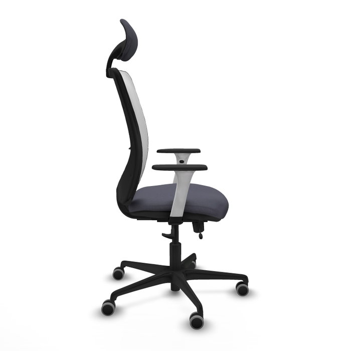 PIQUERAS Y CRESPO Silla de oficina Zulema Gris y Blanca con Mecanismo Sincro/Traslack
