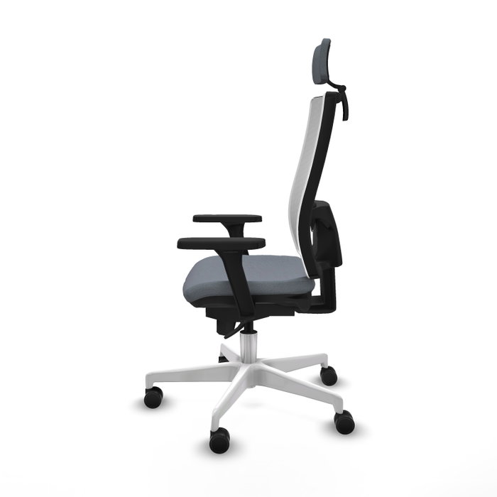 PIQUERAS Y CRESPO Silla de oficina Horna con mecanismo Sincro, Gris y Blanco