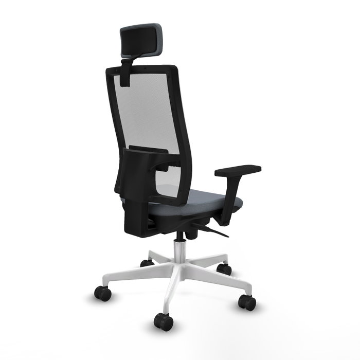 PIQUERAS Y CRESPO Silla de oficina Horna con mecanismo Sincro, Gris y Blanco