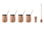 DKD Home Decor Set de Coctelería de Acero Inoxidable Cobrizo Grabado, 10 Piezas