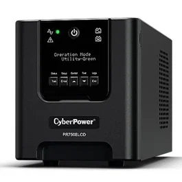 CyberPower SAI Interactivo de Línea PR750ELCD 750VA 675W Onda Senoidal Pura, AVR, 6 Salidas IEC C13, Formato Torre, LCD