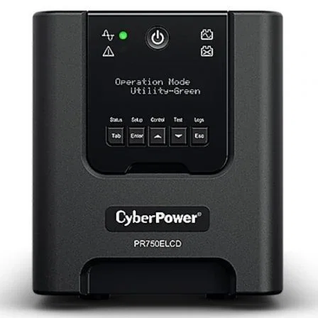 CyberPower SAI Interactivo de Línea PR750ELCD 750VA 675W Onda Senoidal Pura, AVR, 6 Salidas IEC C13, Formato Torre, LCD