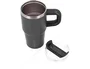 Antartik Taza térmica Pulse con asa y tapa hermética, 570 ml, Negro