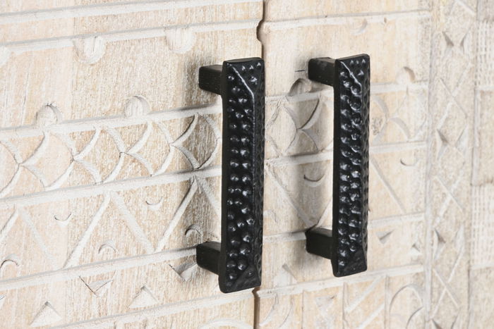 DKD Home Decor Armario Indio Blanco Negro 180 x 40 x 160 cm