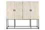 DKD Home Decor Armario Indio Blanco Negro 180 x 40 x 160 cm