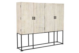 DKD Home Decor Armario Indio Blanco Negro 180 x 40 x 160 cm