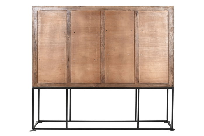 DKD Home Decor Armario Indio Blanco Negro 180 x 40 x 160 cm