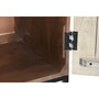 DKD Home Decor Armario de Mango y Metal Tallado Blanco