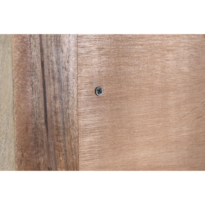 DKD Home Decor Armario de Mango y Metal Tallado Blanco
