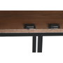 DKD Home Decor Armario de Mango y Metal Tallado Blanco