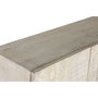 DKD Home Decor Armario de Mango y Metal Tallado Blanco