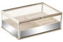 DKD Home Decor Joyero de Cristal y Metal Beige 15x10x5 cm