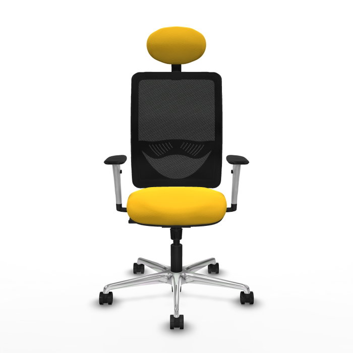 PIQUERAS Y CRESPO Silla de oficina Zulema con mecanismo Sincro, Amarillo y Negro PIQUERAS Y CRESPO Silla de oficina Zulema con mecanismo Sincro, Amarillo y Negro