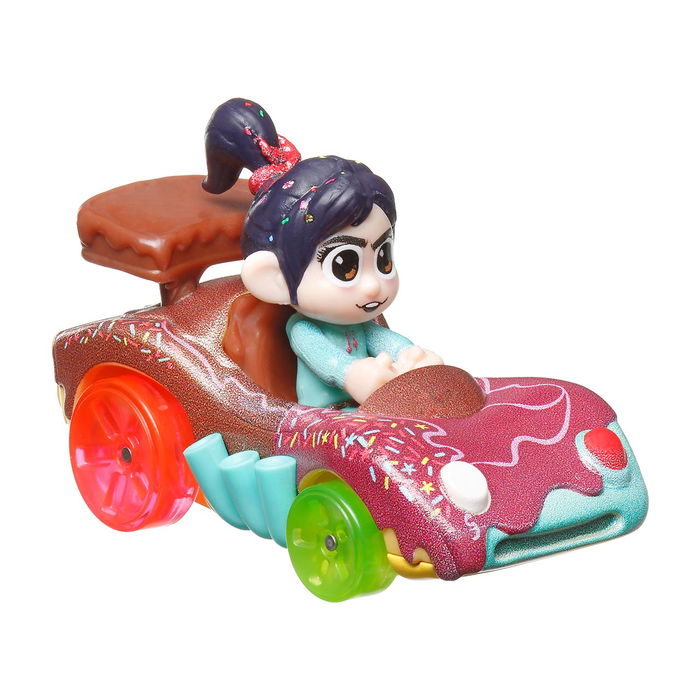 Hot Wheels Pack 4 Mini Coches Personajes Disney Hkd31 RacerVerse Mickey Mouse, Vanellope, Hiro y Stitch Coleccionables