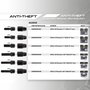 Omp Tornillos Antirrobo Llantas M14x1.5 Cónico Largo 28-55 mm Negro