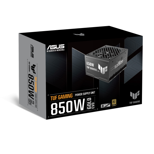 ASUS TUF-GAMING-850G-EVO Fuente de Alimentación 850W 80+ Gold ATX 3.0, Activo, Negro, 1 Ventilador