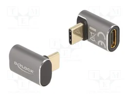DeLOCK Adaptador USB Type-C 40 Gbps PD 3.0 100 W 8K 60 Hz Antracita
