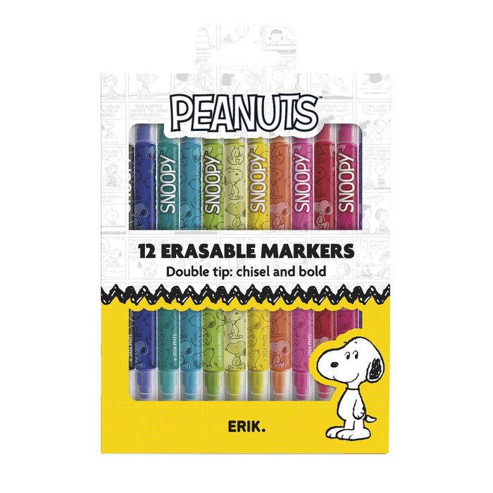 ERIK Set 12 rotuladores borrables Snoopy