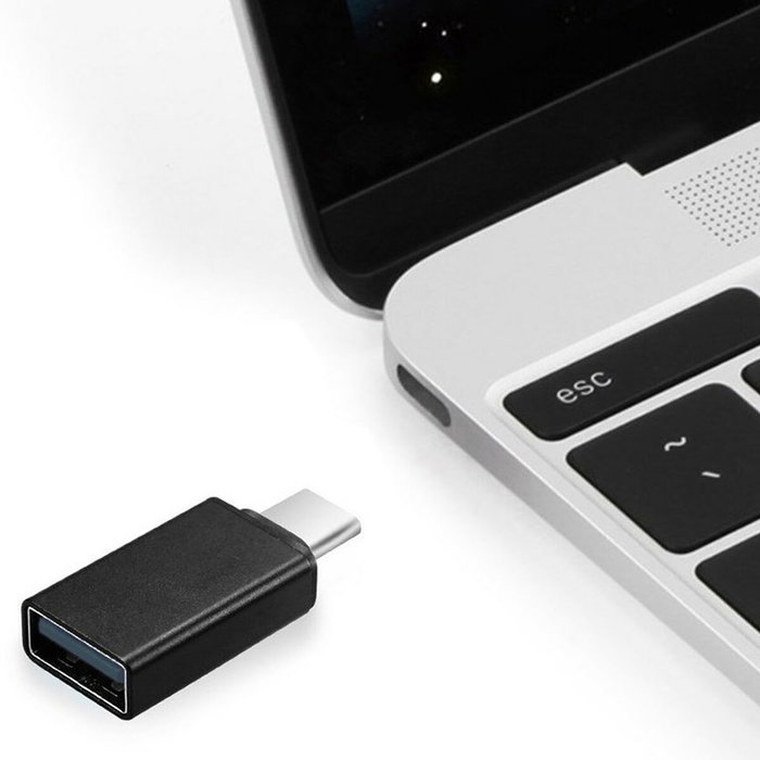 GEMBIRD Adaptador USB C a USB A 2.0 Negro