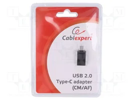 GEMBIRD Adaptador USB C a USB A 2.0 Negro