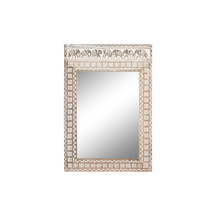 DKD Home Decor Espejo de Mango 83x4x121 Elefante Blanco