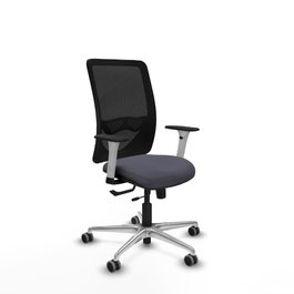 PIQUERAS Y CRESPO Silla de oficina Zulema Gris oscuro/Negro
