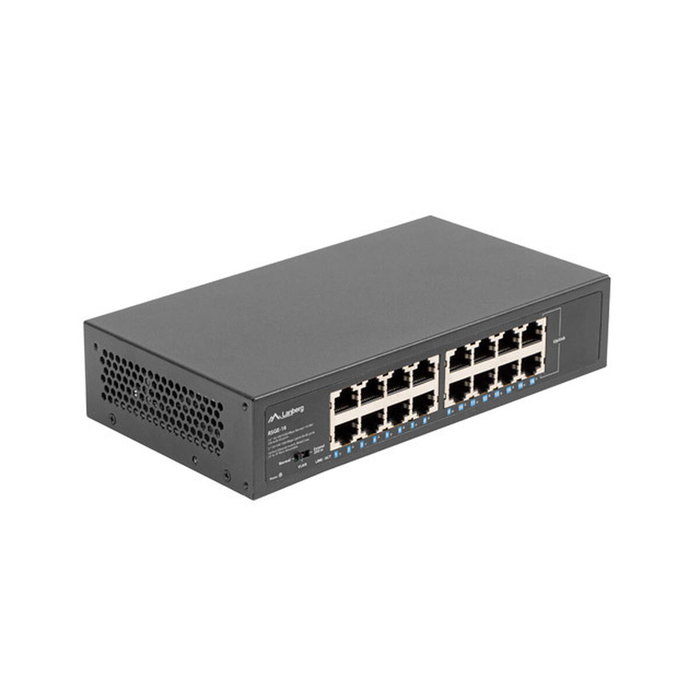LANBERG RSGE-16 Switch No Administrado 16 Puertos Gigabit Ethernet 1U Negro LANBERG RSGE-16 Switch No Administrado 16 Puertos Gigabit Ethernet 1U Negro