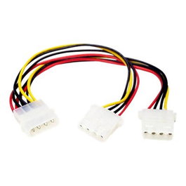 Startech Cable de alimentación divisor en Y LP4 / Molex 4 Pinos, 1 Macho a 2 Hembras, 0.2 metros