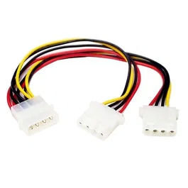 StarTech Cable de alimentación divisor en Y LP4 a 2x LP4 (1 Macho a 2 Hembras) Blanco
