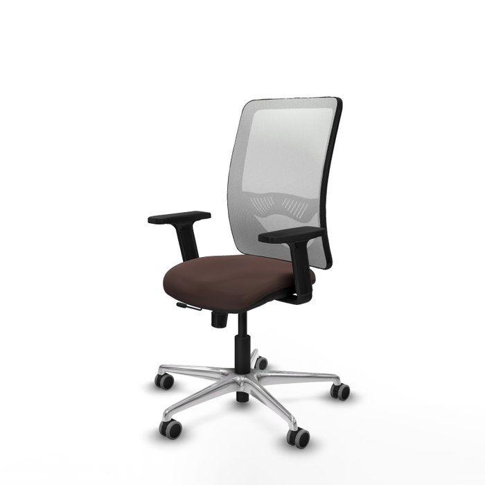PIQUERAS Y CRESPO Silla de oficina Zulema con mecanismo Sincro/Traslack, Marrón oscuro y Blanco PIQUERAS Y CRESPO Silla de oficina Zulema con mecanismo Sincro/Traslack, Marrón oscuro y Blanco