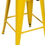 Taburete Amarillo Metal Dallas 42 X 42 X 61,20 cm (Set de 4)