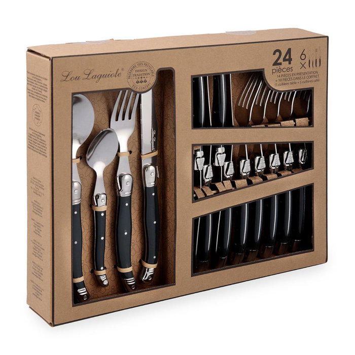 Set 24 Cubiertos Inox+Mango Pp Rustic Amefa 18-0-1,5 mm