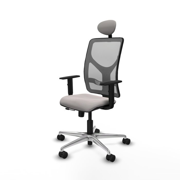 PIQUERAS Y CRESPO Silla de oficina Motilla con mecanismo Sincro/Traslack, Blanco y Gris PIQUERAS Y CRESPO Silla de oficina Motilla con mecanismo Sincro/Traslack, Blanco y Gris