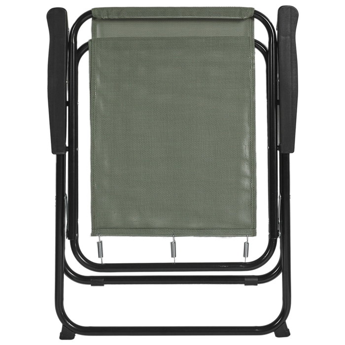 Home Deco Factory Silla Plegable Caqui Acero Poliéster Plástico PP Altura 84 cm Exterior